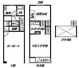 K.M.S-A 1LDKの間取図画像