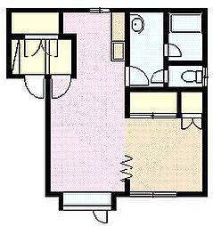 グリーンヒル近文 1DKの間取図画像