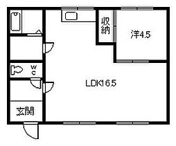 ソレイユ 1LDKの間取図画像