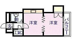 エンドレス519 1DKの間取図画像