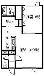 21世紀 1LDKの間取図画像