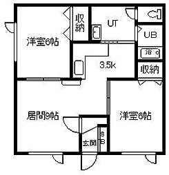 フレンドリーA 2LDKの間取図画像