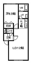 ディアリスト 1LDKの間取図画像