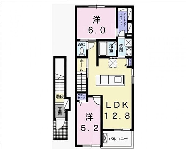 トレスオハス浜の宮 204｜兵庫県加古川市別府町新野辺(賃貸アパート2LDK・2階・56.81㎡)の写真 その2