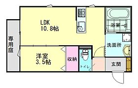 カサベルデF 102 ｜ 兵庫県加古郡播磨町宮西1-20-11（賃貸アパート1LDK・1階・36.04㎡） その2