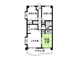 グローブナイン 3LDKの間取図画像