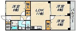 南白川台ハイツ 3LDKの間取図画像