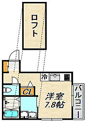 Regulus須磨 ワンルームの間取図画像