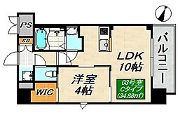 SDグランツ神戸Peninsula 1LDKの間取図画像