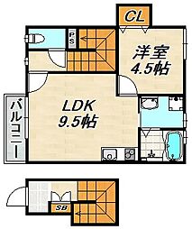 ざ・してぃ須磨V 1LDKの間取図画像