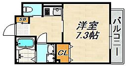ワコーレVIANO須磨月見山本町2 1Kの間取図画像