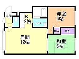 カステッロ41 2LDKの間取図画像