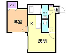 ハイム東環駅 1LDKの間取図画像