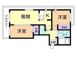 間取図画像 2LDK