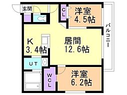 間取図画像 2LDK