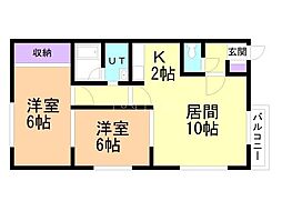 間取図画像 2LDK