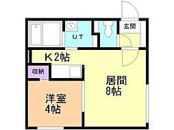 N-MODE・N19 1LDKの間取図画像