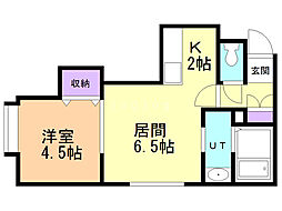 アクア18 1LDKの間取図画像