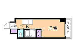 メゾンクレスト元町 ワンルームの間取図画像