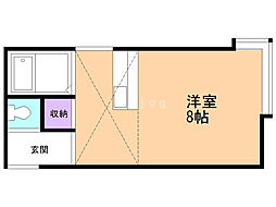 パレロワイヤルN7 1Kの間取図画像