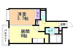 DazzleMe 1LDKの間取図画像