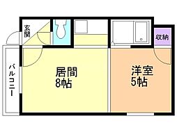 エミネンスN-39 1LDKの間取図画像