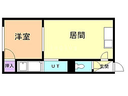 ニューロード35 1DKの間取図画像