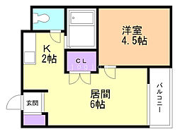 ムジカ.セ.ピアーチェ 1LDKの間取図画像