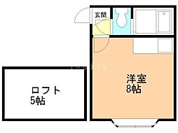 プラザ45 ワンルームの間取図画像