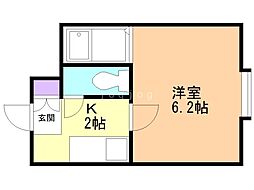 ラガール元町 1Kの間取図画像