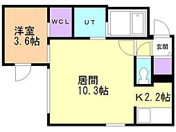 プログレスモトマチ2 1LDKの間取図画像