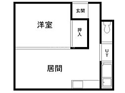 アーバン苗穂 1DKの間取図画像
