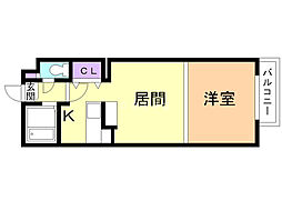 マルフジビル 1DKの間取図画像