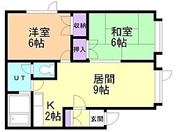 ロイヤルパレス 2LDKの間取図画像