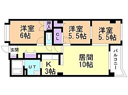 イムーブルベルサ 3LDKの間取図画像