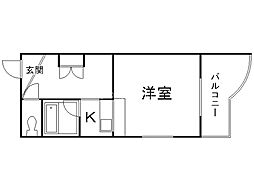ノースシティ44 1Kの間取図画像