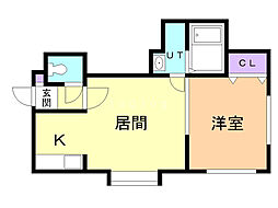 ドリームハウス 1LDKの間取図画像
