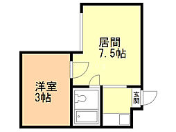 ドレスデン 1DKの間取図画像