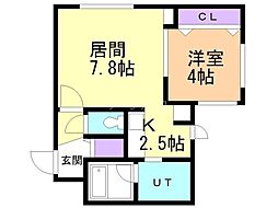 ULUCUS 1LDKの間取図画像