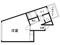 ビバリーヒルズ ワンルームの間取図画像