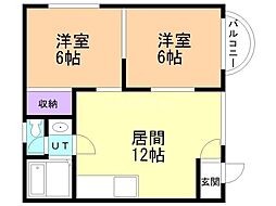 ドリームハウス20 2LDKの間取図画像
