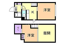 ルシードイースト 1LDKの間取図画像