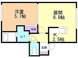 FS39 1LDKの間取図画像