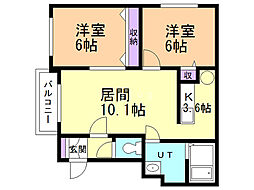 Legato41 2LDKの間取図画像
