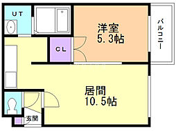 デュナミスエヌ12 1LDKの間取図画像