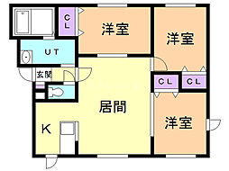 ヴァンテアン元町 3LDKの間取図画像