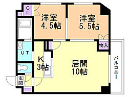 クレストパレス23 2LDKの間取図画像