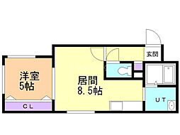 チェスターN23 1LDKの間取図画像