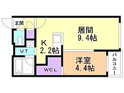 Rejoice元町(旧S-RESIDENCE元町alectra) 1LDKの間取図画像