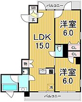 TH one 301 ｜ 東京都江東区亀戸1丁目（賃貸マンション2LDK・3階・58.58㎡） その2